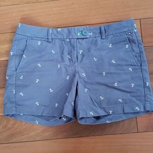 Navy shorts with white anchors